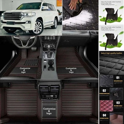 For Toyota Land Cruiser Car Floor Mats Handmade Liners Anti-Slip Carpets Foto 1 de 4