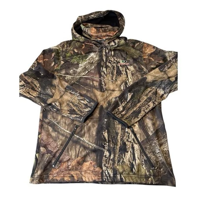 Mossy Oak Country Men Camouflage Pullover Hoodie with Neck Gaiter, Medium - Image 1 of 4