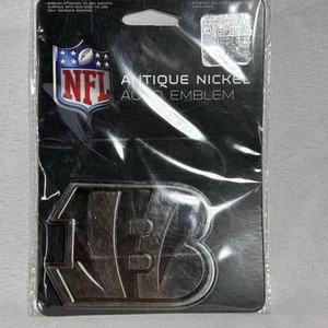 New NFL Cincinnati Bengals Auto Car Truck Heavy Duty Real Chrome Metal Emblem - Picture 1 of 2