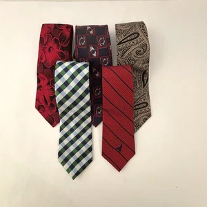 Gemischtes Set Herren Krawatten Vintage Polyester Seide adrett formell Business Arbeitskleidung - Bild 1 von 2