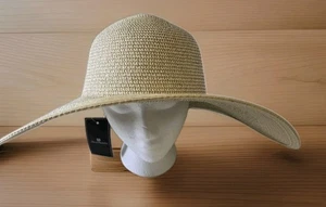Renato Balestra Damen Schlapp Stroh Strandhut mit Goldflecken - Bild 1 von 11