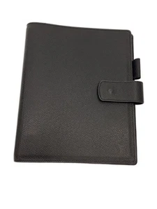 LOUIS VUITTON Agenda GM Taiga Leder Schwarz Einfarbig Herren Planer R20232 - Bild 1 von 5