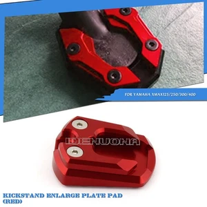 Red Kickstand Side Stand Extension Enlarge Plate For YAMAHA XMAX 125 17-25 18 - Bild 1 von 11