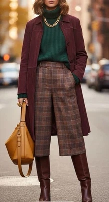 Abrigo de Gamuza Anonymous John Carlisle Para Mujer’s S Borgoña Chaqueta Abotonada Y2K Foto 1 de 4