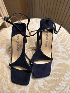 Sergio Rossi Black Asymmetrical Heels In US Size  6 - Picture 1 of 15