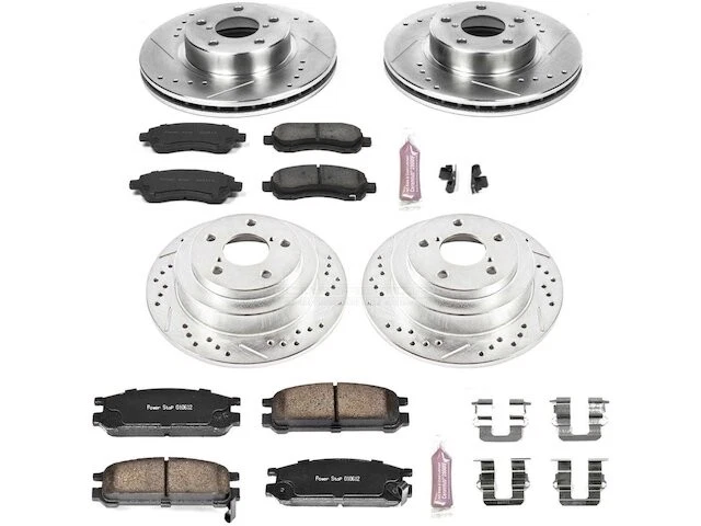 Kit de pastillas de freno y rotor delanteras y traseras 45HQTN51 para Subaru Legacy 1999 1997 1998 Foto 1 de 1