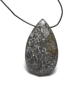 HIMMLISCHES QUARZ schwarz 18 mm facettierte Träne fokale Perle SELTEN NATÜRLICH - Bild 1 von 2