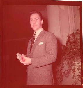 Richard Todd Rare 1950's Candid Photo Original 2.25 x 2.25 Transparency - Picture 1 of 1