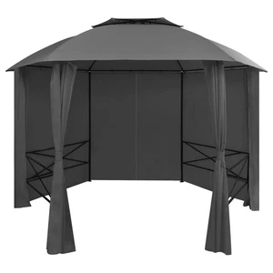 Outdoor Hexagonal Pavilion Gazebo Wedding Party Tent Curtain Wall Canopy Marquee - Picture 1 of 8