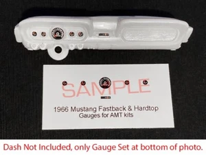 1966 FORD MUSTANG HARDTOP & FASTBACK GT GAUGE FACES for 1/25 scale AMT kits—READ - Picture 1 of 2