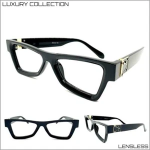 Exaggerated Classy Retro Cat Eye Lensless Eye Glasses Thick Frame Only NO Lens - Picture 1 of 9