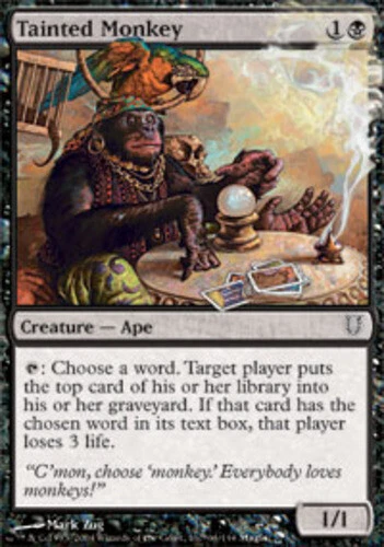 Tainted Monkey ~ Near Mint Unhinged MTG Magic UltimateMTG Black Card - Image 1 of 1