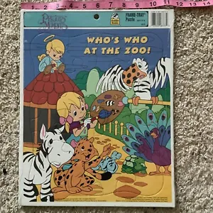 Precious Moments Who's Who At The Zoo 1995 Frame Tray Puzzle New In Plastic VTG - Picture 1 of 6