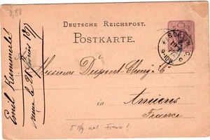 DR Postkarte P 5 II als unbeanstandete Auslandskarte BERLIN - AMIENS; 19 - 2 -77 - Bild 1 von 1