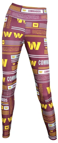 Zubaz NFL Washington Commanders Column Legging Cover