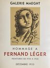 Leger Fernand affiche en lithographie expo 1955 abstraction art Léger cubisme