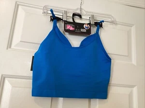 No Boundaries 2 Way Seamless Ottoman Rib Brami Juniors Sz XXL Blue Bra Camisole - Picture 1 of 5