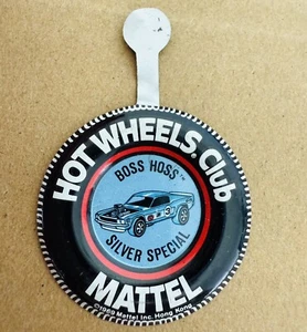 Hot Wheels Redline 1970 Mustang Silver Special Boss Hoss Club Button Mail In - Picture 1 of 2