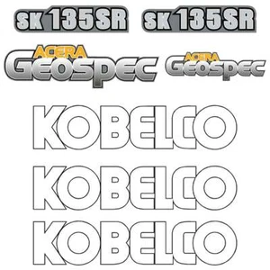 Calcomanías Kobelco SK135SR Pegatinas Nuevo Kit de Calcomanías Kobelco Repro - Imagen 1 de 1