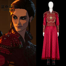 What If Season2 Hela Cosplay Red Dress Costume Suit And Shoes Full Set For Women