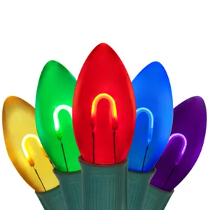 FlexFilament C9 LED Outdoor Shatterproof Vintage Edison Christmas String Lights - Picture 1 of 39