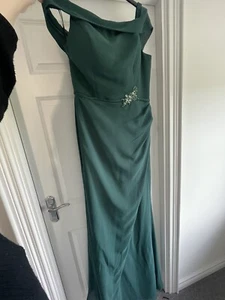 Stunning Hunter Green Tall Bridesmaid / Prom / Formal Dress Size 16 RRP £295 - Picture 1 of 8