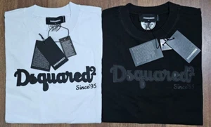 DSQUARED2 ICON DEBOSSED White/Black T-SHIRT S to XXL UK SIZE FREE FAST DELIVERY - Picture 1 of 10
