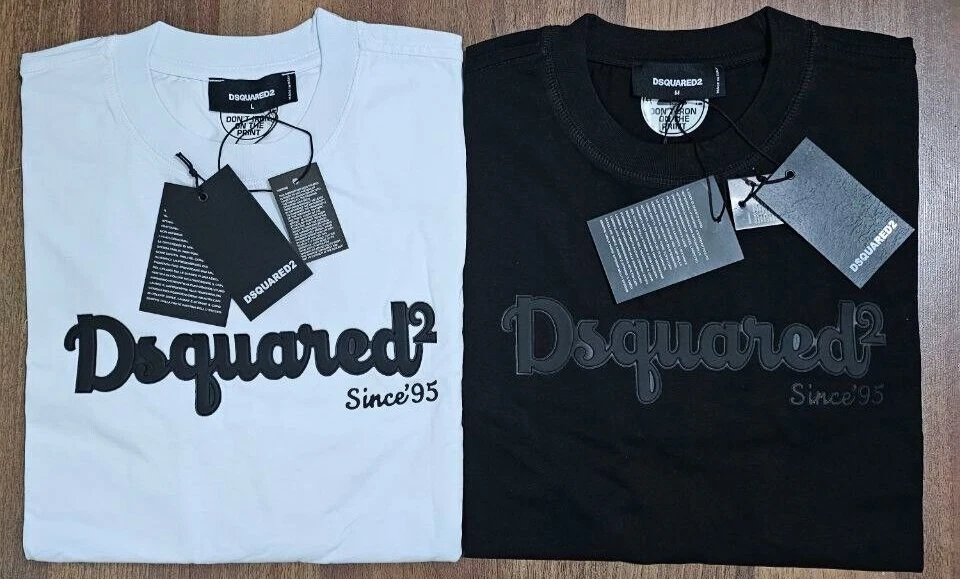 DSQUARED2 ICON DEBOSSED White/Black T-SHIRT S to XXL UK SIZE FREE FAST DELIVERY - Image 1 of 4