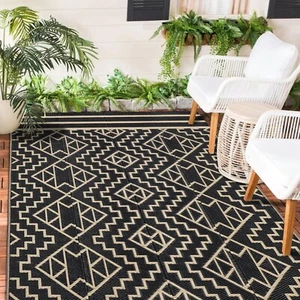 Outdoor Rug Plastic Straw Reversible Large Patio Rug Carpet for Picnic & Camping - Picture 1 of 46