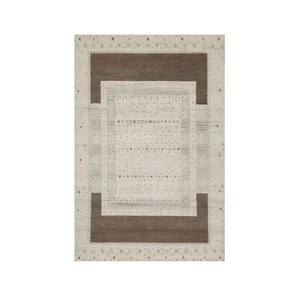 5'x8' Chiffon White Modern Design Lori Buft Pure Wool Hand Knotted Rug R91248 - Picture 1 of 8