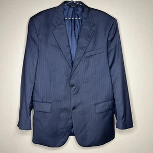 JoS. A. Bank Herren Blazer Wolle Blau Nadelstreifen Einreiher Größe 44R - Bild 1 von 10