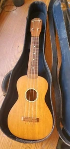 Vintage Silvertone 50s 60s Ukulele w/ Broken Case - Picture 1 of 8