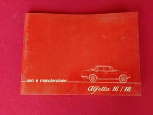 ALFA ROMEO ALFETTA 1.6 1.8 LIBRETTO USO E MANUTENZIONE - Foto 1 di 4