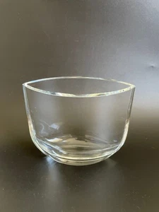 Vaso vintage metà secolo scandinavo moderno ovale cristallo piombo - Foto 1 di 9