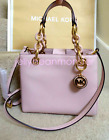 Michael Kors Cynthia Small Ns Leather Satchel Bag Crossbody Blossom Pink New