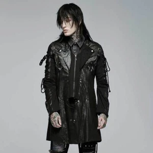 Punk Rave Steam Punk Black Men's Army Jacket • Ships in 2-4 Weeks • Gothic - Picture 1 of 11