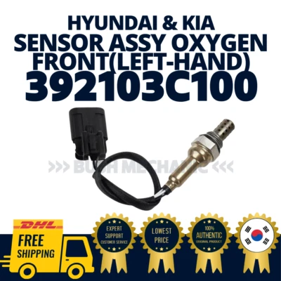 Conjunto sensor de oxígeno genuino OEM Hyundai Kia parte superior delantera (izquierda) 392103C100 Foto 1 de 2