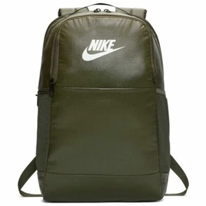 Mochila Nike Brasilia Mediana Bolso Deportivo Viaje Escolar Verde BA6124-325 Poliéster - Imagen 1 de 4