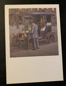 USPS Mark 43 Motorcar Mail Transportation by Mark Hess 1989 Vintage Postcard - Picture 1 of 3