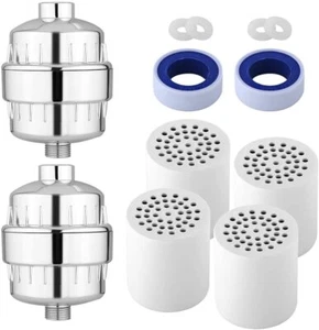 Filtro de cabezal de ducha de 20 etapas para agua dura con 4 cartuchos de filtro reemplazables - Imagen 1 de 14