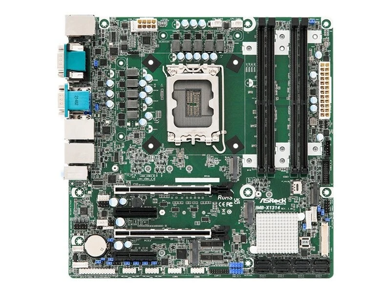 ASRock IMB-X1314 LGA 1700 Intel W680 DDR4 Quad display Micro-ATX Motherboard - Image 1 of 1