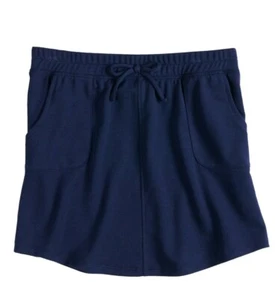 NWT New Girls SO® Brand Tie-Front French Terry Skirt Navy Blue Size S, M, L, XL - Picture 1 of 1