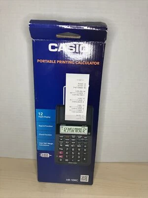 Casio HR-10RC Printing Calculator New In Box 2 Way Power Multi Functional - Image 1 of 2