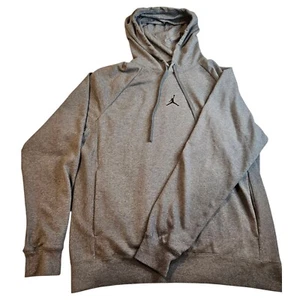 Jordan Dri-FIT Hoodie Pullover Sweatshirt Gray Jumper Mens Size L - Picture 1 of 8