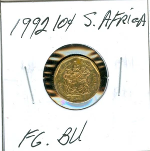 1992 SOUTH AFRICA 10 CENTS FINEST GRADE BU PROOFLIKE       99 CENTS SHIPPING * - Picture 1 of 2