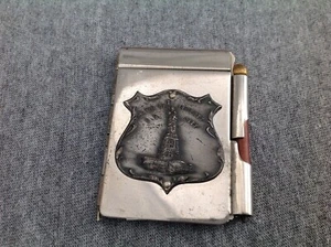 Cuaderno de recuerdo pequeño de metal vintage de la Estatua de la Libertad de la ciudad de Nueva York - Imagen 1 de 8