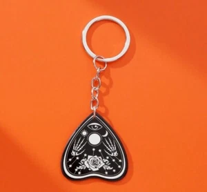 Halloween Ouija Board Planchette Keyring Dark Spooky Scary Keychain Bag Gift New - Picture 1 of 4
