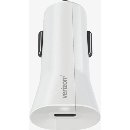 NEW OEM Verizon Logo 27W USB Type-C White Fast Car Charger Adapter - Image 1 of 3
