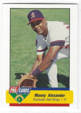 1994 Rochester Red Wings (Triple A-Baltimore Orioles) Manny Alexander