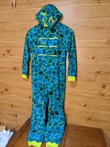 Boy's Hooded Dinosaur Costume Fleece Pajama Sleeper 8/10 - Picture 1 of 5